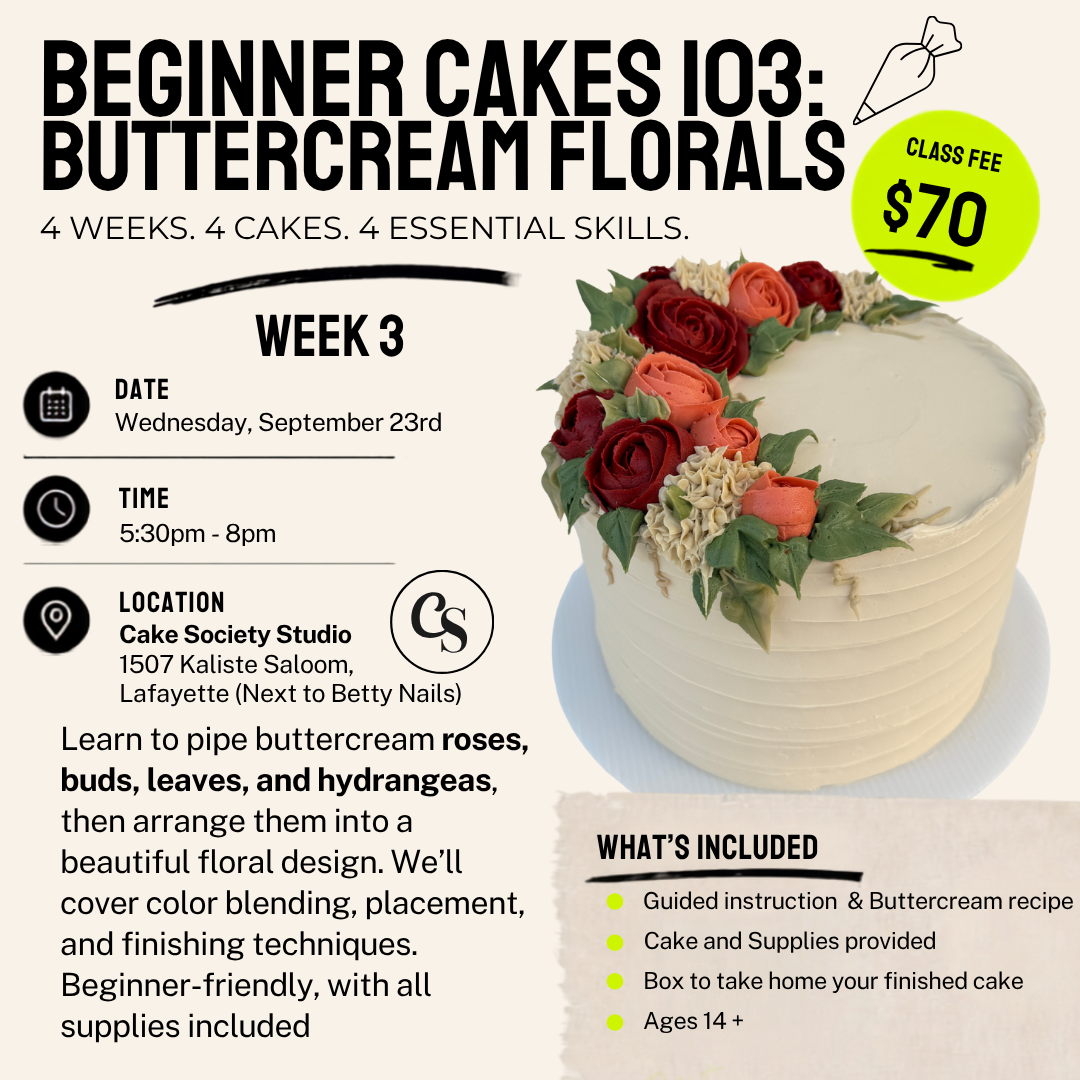 Beginner Cakes 103: Buttercream Florals