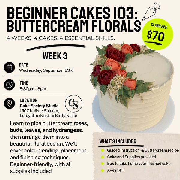 Beginner Cakes 103: Buttercream Florals