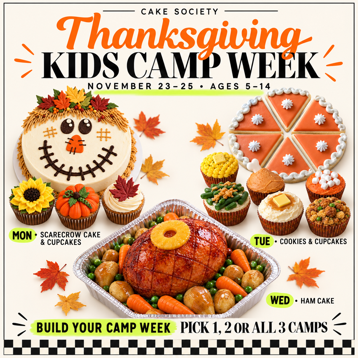 Thanksgiving Kids Cake Camp Week