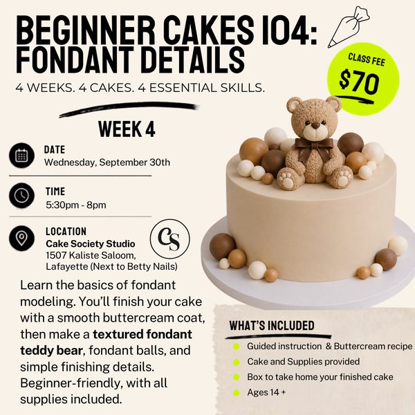Beginner Cakes 104: 